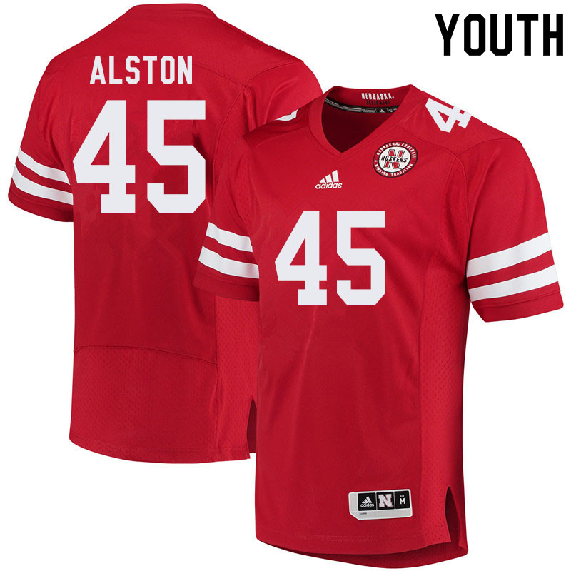 Youth #45 David Alston Nebraska Cornhuskers College Football Jerseys Sale-Red - Click Image to Close